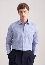 Slim Business Hemd Druck in Dunkelblau |  Seidensticker Onlineshop