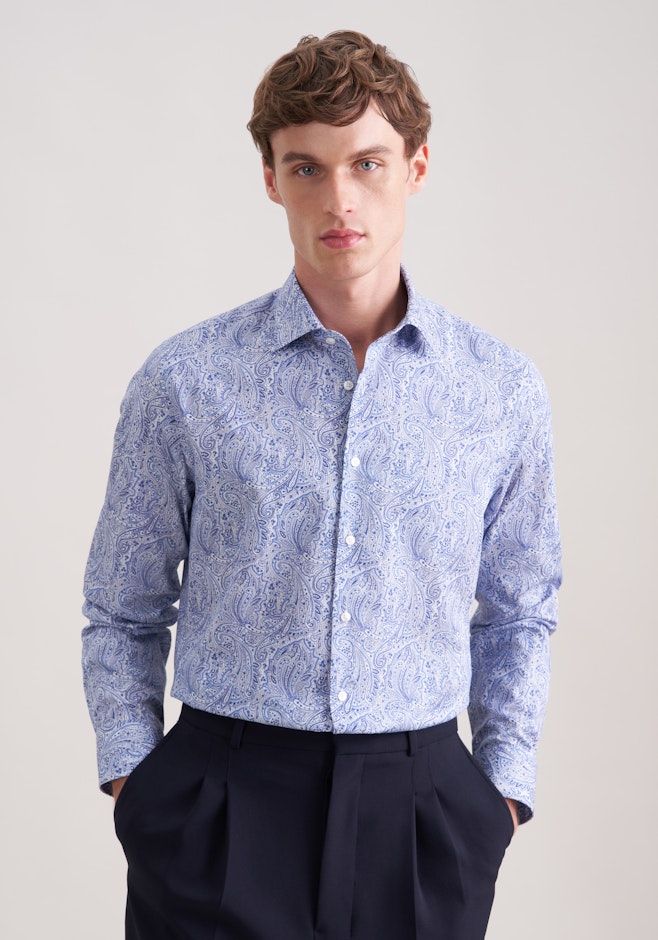 Slim Chemise d'affaires Imprimé dans Bleu Foncé | Boutique en ligne Seidensticker