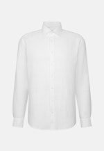 Regular Linen shirt Uni in Weiß |  Seidensticker Onlineshop