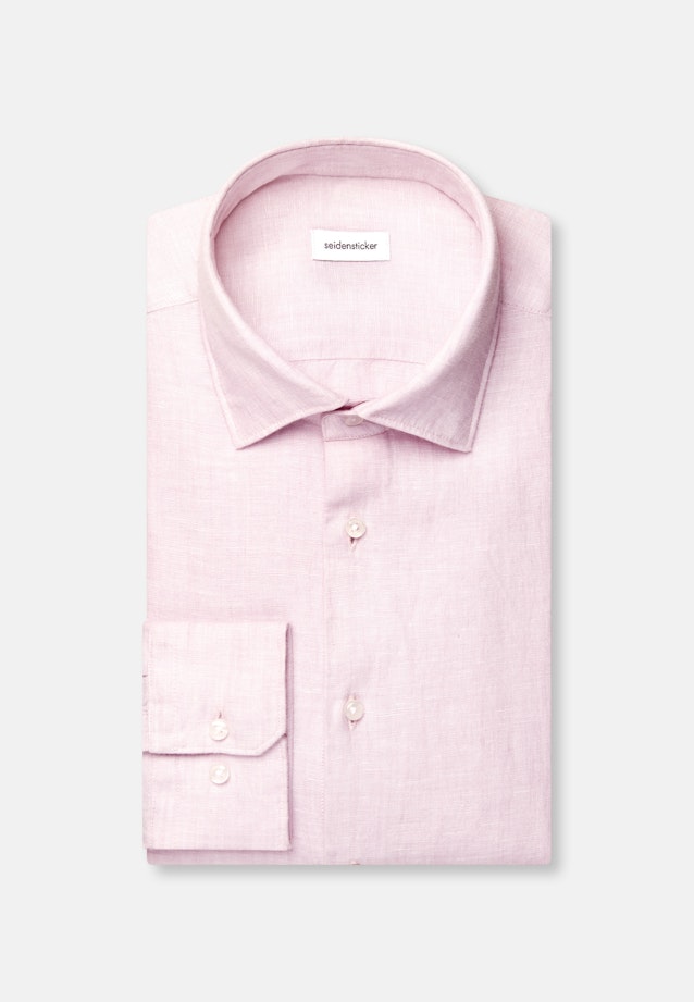 Regular Leinenhemd Uni in Rosa |  Seidensticker Onlineshop