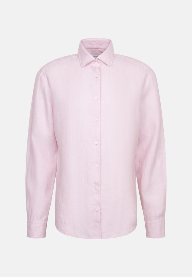 Regular Leinenhemd Uni in Rosa |  Seidensticker Onlineshop