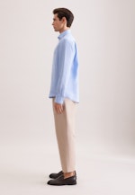 Regular Leinenhemd Uni in Mittelblau |  Seidensticker Onlineshop