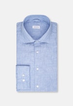 Regular Leinenhemd Uni in Mittelblau |  Seidensticker Onlineshop