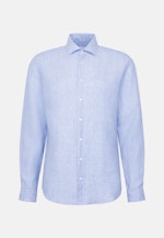 Regular Leinenhemd Uni in Mittelblau |  Seidensticker Onlineshop