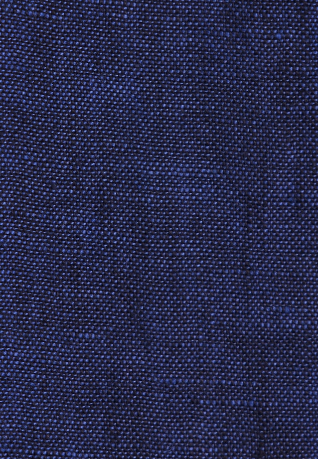 Regular Linen shirt Uni in Dunkelblau |  Seidensticker Onlineshop