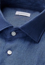 Regular Leinenhemd Uni in Dunkelblau |  Seidensticker Onlineshop