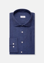 Regular Leinenhemd Uni in Dunkelblau |  Seidensticker Onlineshop