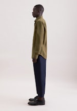 Regular Leinenhemd Uni in Grün |  Seidensticker Onlineshop