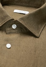 Regular Leinenhemd Uni in Grün |  Seidensticker Onlineshop