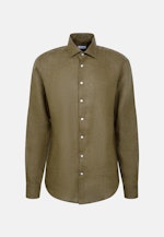 Regular Leinenhemd Uni in Grün |  Seidensticker Onlineshop