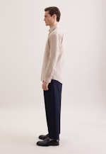 Regular Linen shirt Uni in Beige |  Seidensticker Onlineshop