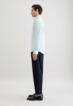 Regular Linen shirt Uni in Grün |  Seidensticker Onlineshop