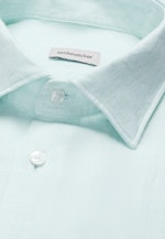 Regular Linen shirt Uni in Grün |  Seidensticker Onlineshop