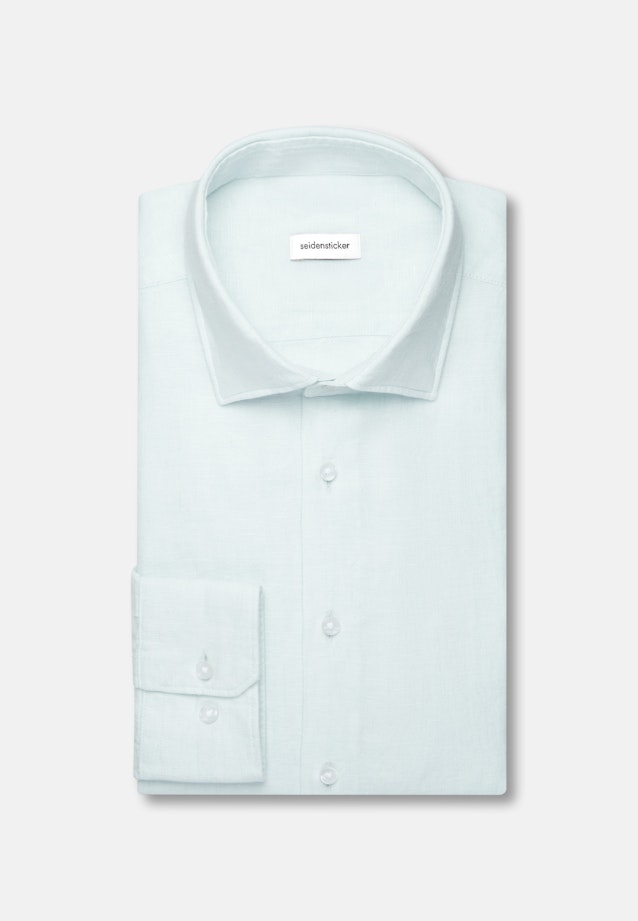 Regular Chemise en lin Uni in Vert |  Seidensticker Onlineshop