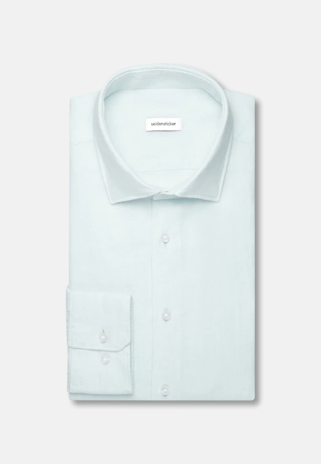 Regular Leinenhemd Uni in Grün | Seidensticker Onlineshop