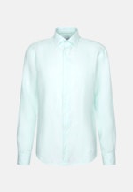 Regular Linen shirt Uni in Grün |  Seidensticker Onlineshop