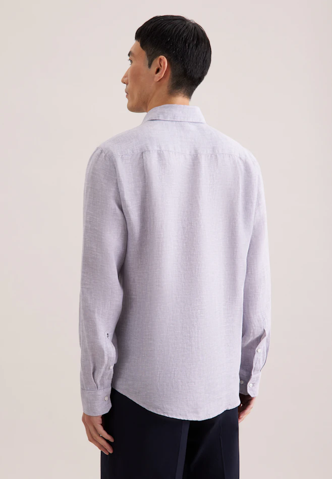 Regular Leinenhemd Uni in Grau | Seidensticker Onlineshop
