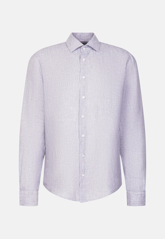 Regular Chemise en lin Uni in Gris |  Seidensticker Onlineshop