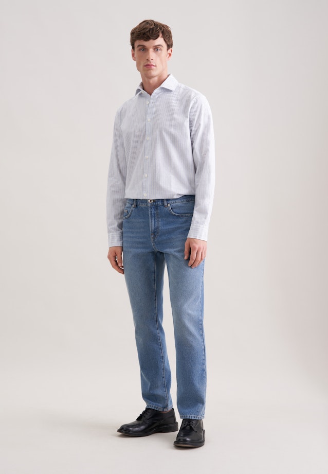 Regular 5-Pocket Denim Denim in Mittelblau |  Seidensticker Onlineshop