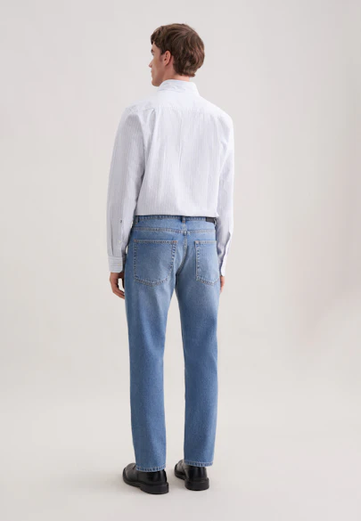Regular 5-Pocket Denim Denim in Mittelblau |  Seidensticker Onlineshop