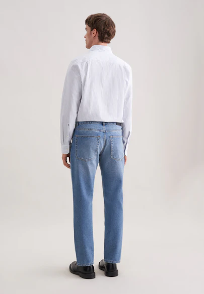 Regular 5-Pocket Denim Denim in Mittelblau |  Seidensticker Onlineshop
