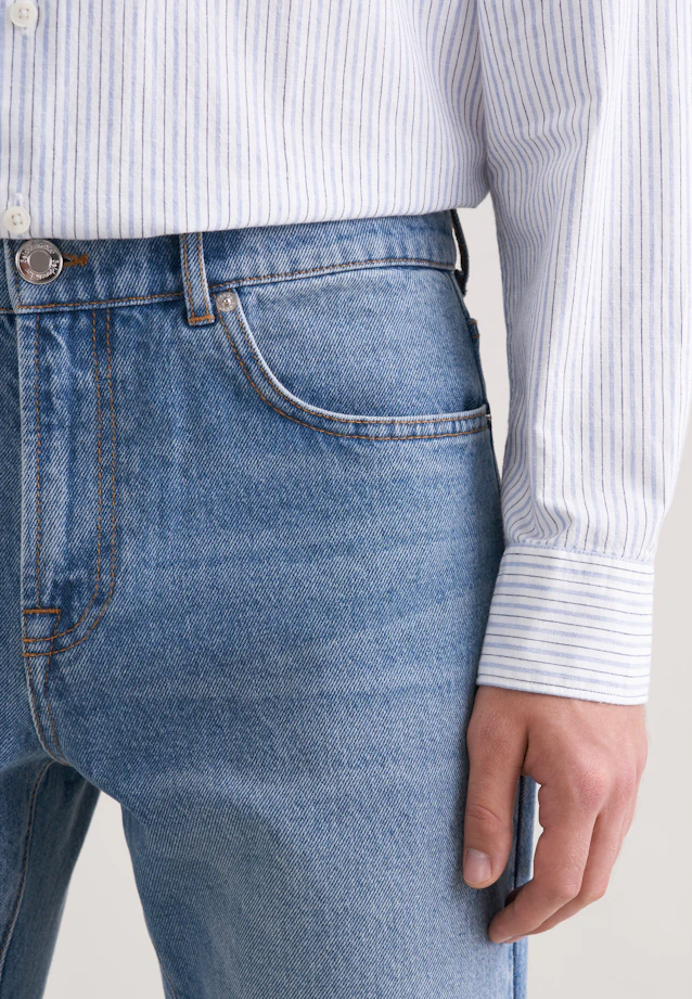 Regular 5-poches Denim Denim in Bleu Moyen |  Seidensticker Onlineshop