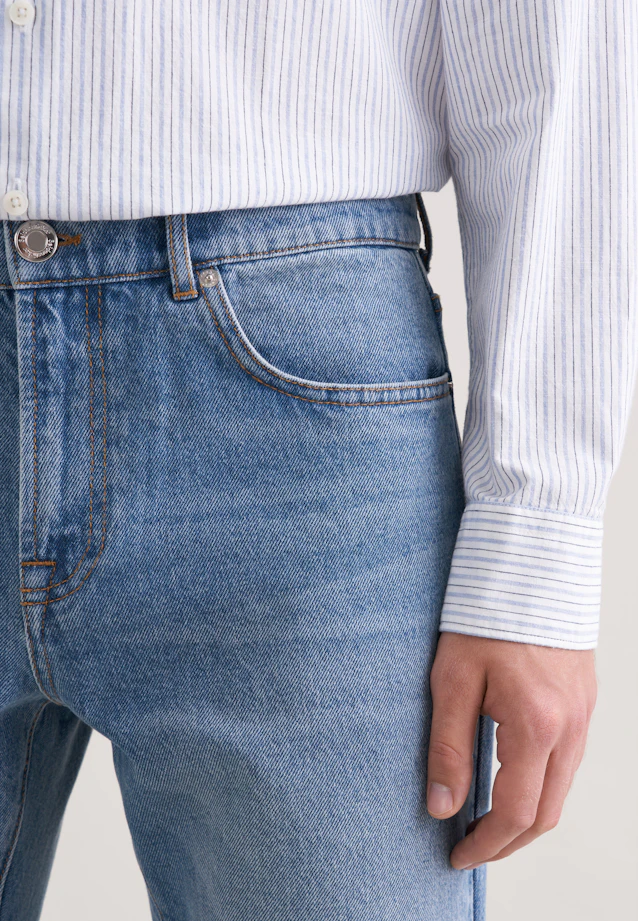 Regular 5-Pocket Denim Denim in Mittelblau |  Seidensticker Onlineshop