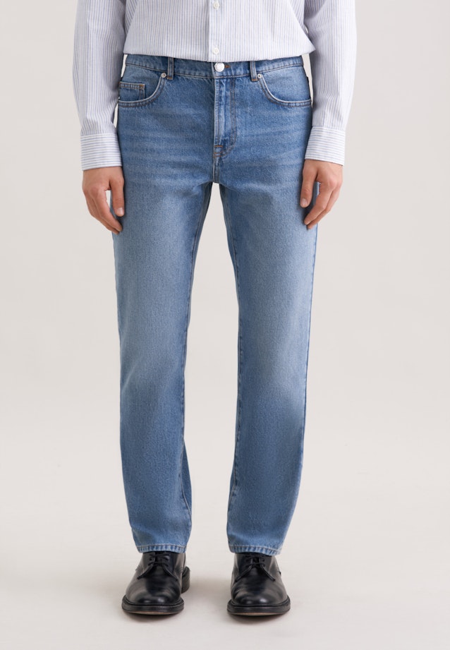 Regular 5-Pocket Denim Denim in Mittelblau |  Seidensticker Onlineshop