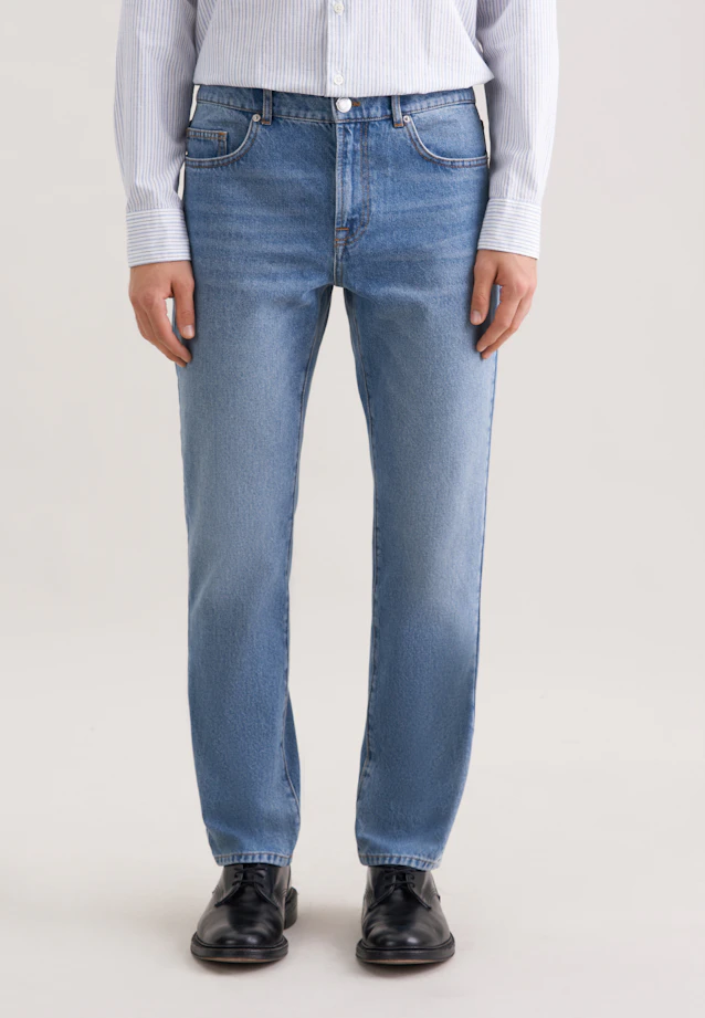 Regular 5-poches Denim Denim in Bleu Moyen |  Seidensticker Onlineshop