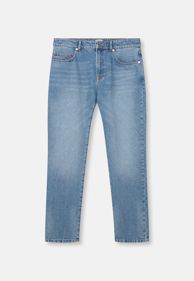 Regular 5-Pocket Denim Denim in Mittelblau |  Seidensticker Onlineshop