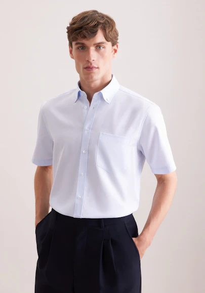 Regular Chemise d'affaires Structure in Bleu Clair | Seidensticker Onlineshop