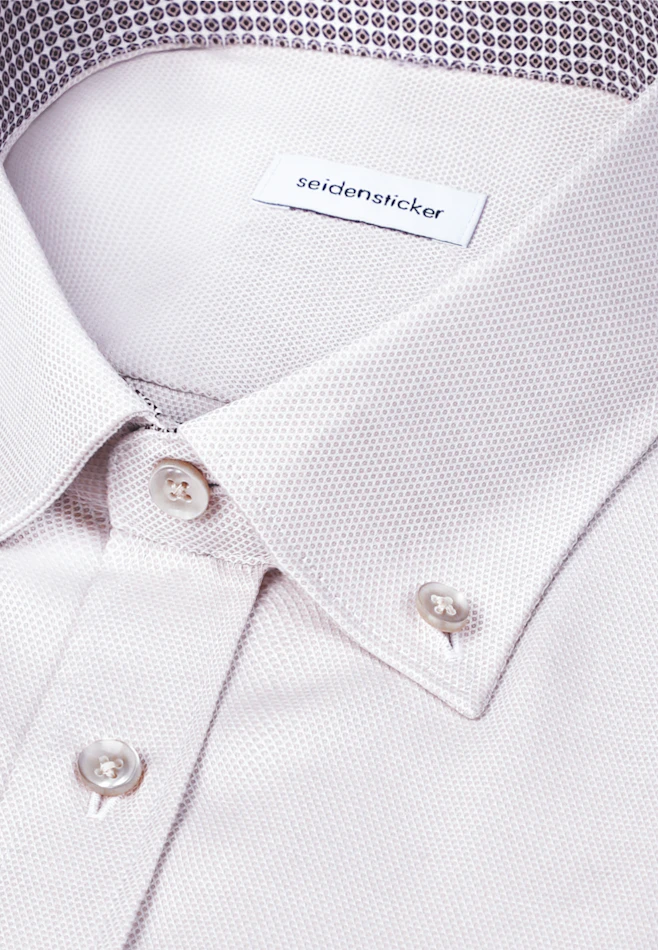 Regular Business Hemd Struktur in Beige | Seidensticker Onlineshop