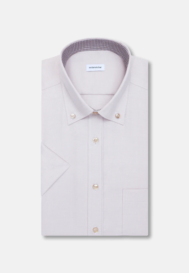 Regular Business Hemd Struktur in Beige | Seidensticker Onlineshop