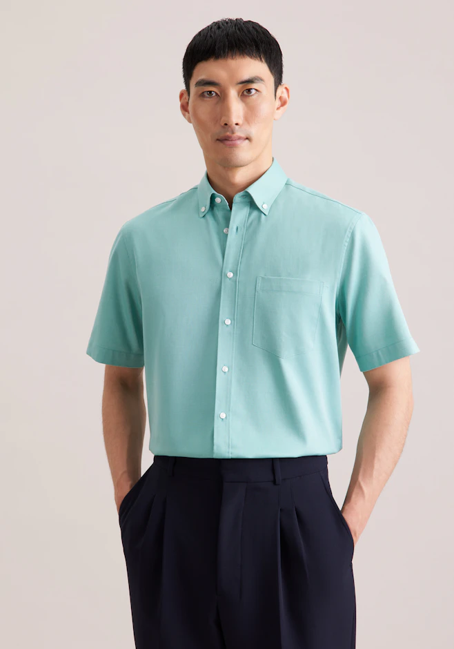 Regular Business Hemd Struktur in Türkis | Seidensticker Onlineshop