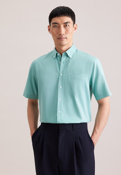 Regular Business shirt Structure in Türkis |  Seidensticker Onlineshop