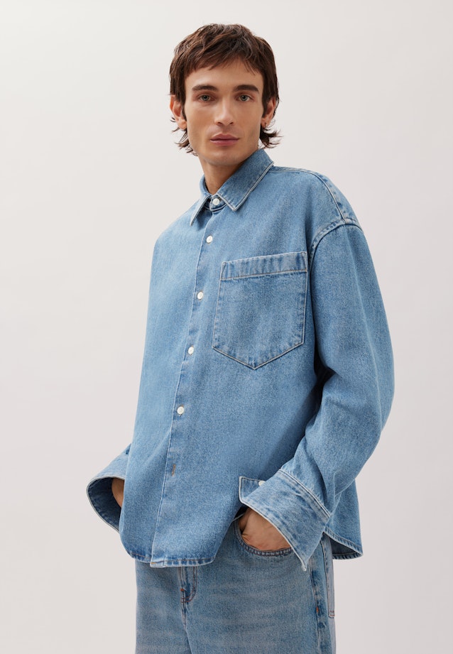 Oversized Chemise à la mode Denim in Bleu Foncé |  Seidensticker Onlineshop