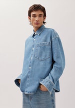 Oversized Boxy Hemd aus Blue Denim in Dunkelblau |  Seidensticker Onlineshop