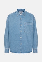 Oversized Chemise à la mode Denim in Bleu Foncé |  Seidensticker Onlineshop