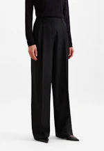 Pantalon à plis en mélange de laine in Noir |  Seidensticker Onlineshop