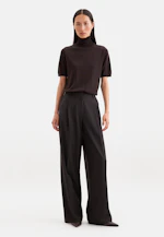 Pantalon à plis en mélange de laine in Marron |  Seidensticker Onlineshop