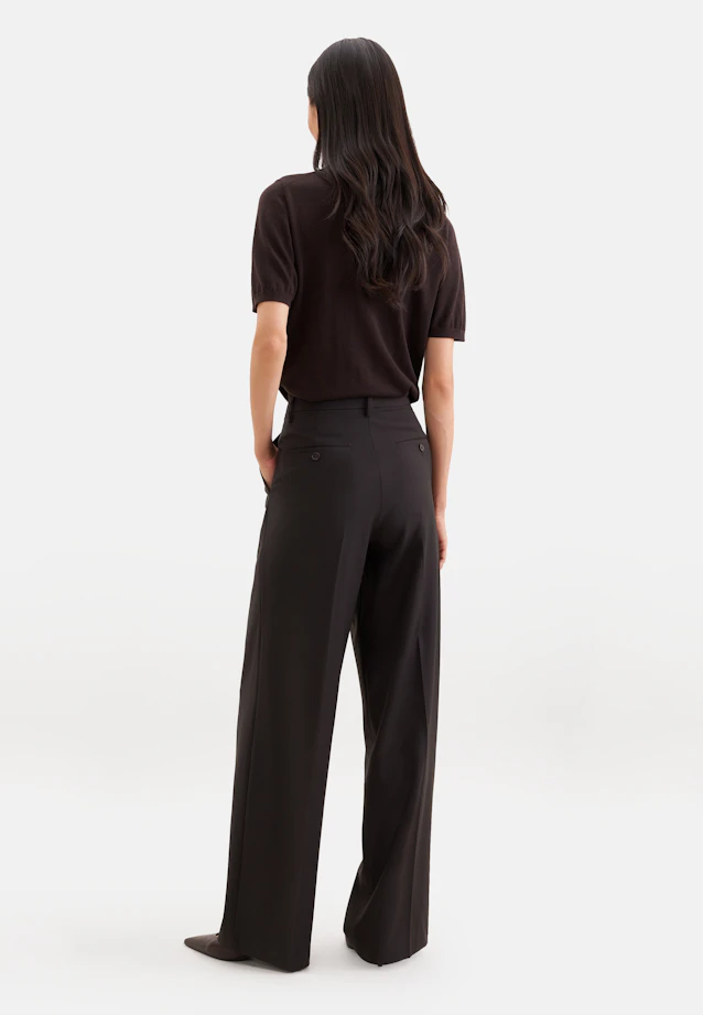 Pantalon à plis en mélange de laine in Marron |  Seidensticker Onlineshop