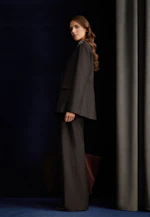 Pantalon à plis en mélange de laine in Marron |  Seidensticker Onlineshop
