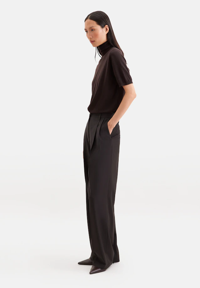 Pantalon à plis en mélange de laine in Marron |  Seidensticker Onlineshop