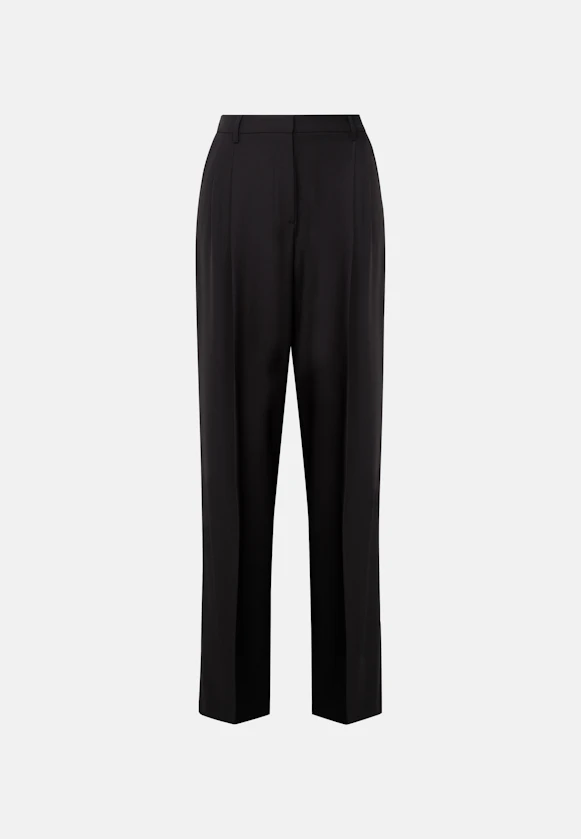 Pantalon à plis en mélange de laine in Marron |  Seidensticker Onlineshop