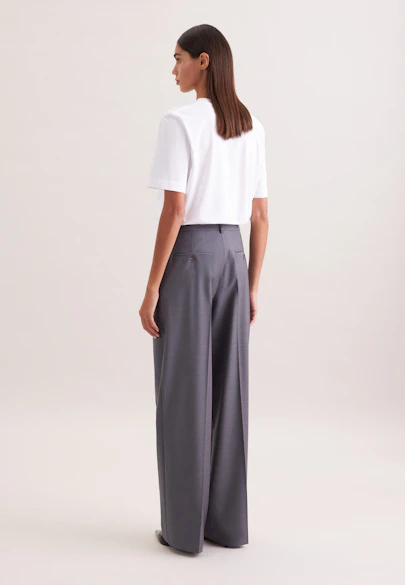 Pantalon à plis en mélange de laine in Gris |  Seidensticker Onlineshop