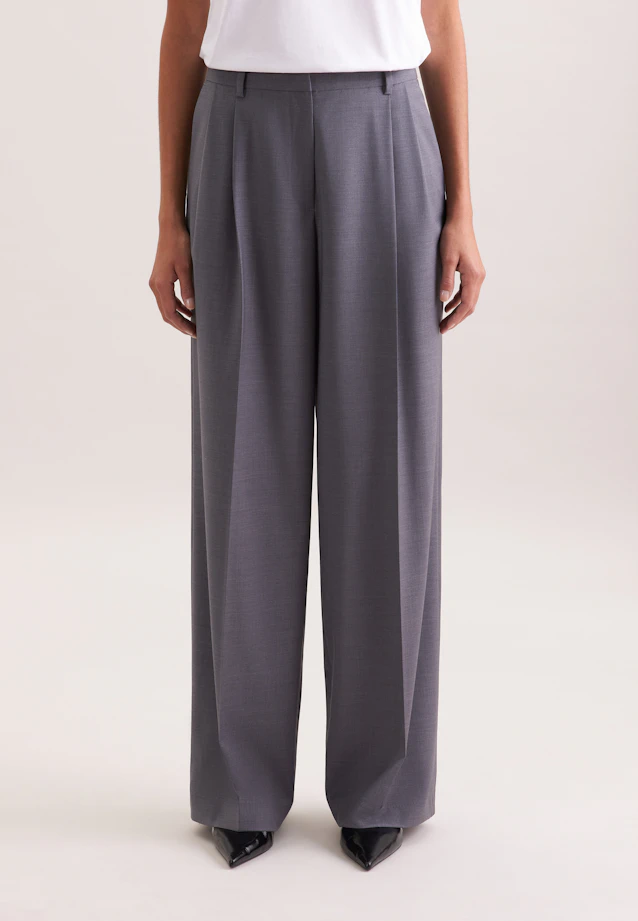 Bundfaltenhose aus einer Wollmischung in Grau |  Seidensticker Onlineshop