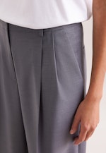 Bundfaltenhose aus einer Wollmischung in Grau |  Seidensticker Onlineshop