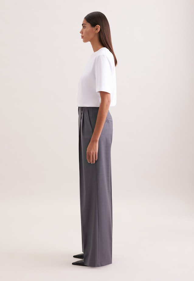 Bundfaltenhose aus einer Wollmischung in Grau |  Seidensticker Onlineshop