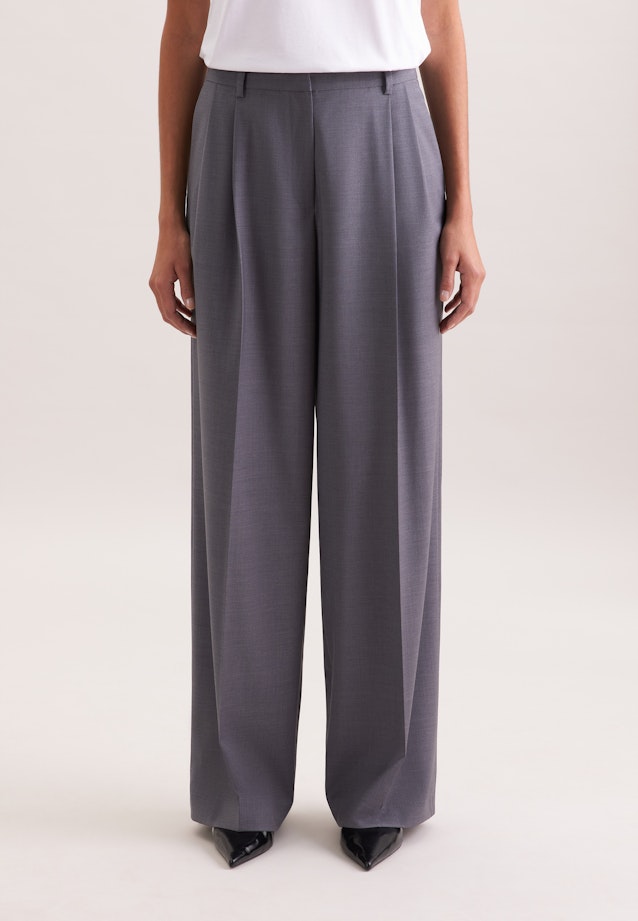 Bundfaltenhose aus einer Wollmischung in Grau |  Seidensticker Onlineshop
