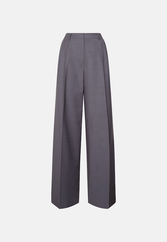 Bundfaltenhose aus einer Wollmischung in Grau |  Seidensticker Onlineshop